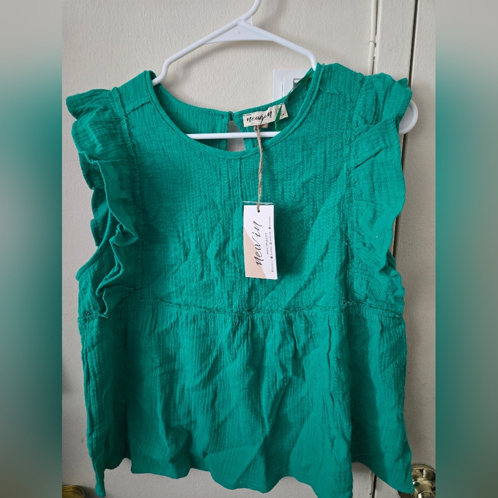 Women's Casual Green Top